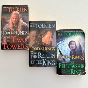 The Lord of the Rings Trilogy Complete Vintage Paperback Books JRR Tolkien set 3